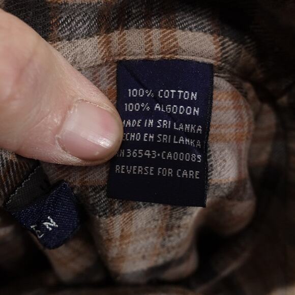 VAN HEUSEN NEUTRAL PLAID BUTTON DOWN FLANNEL SHIRT MENS SIZE 2XL XXL - Picture 7 of 7